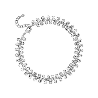 Silver circle diamante bracelet